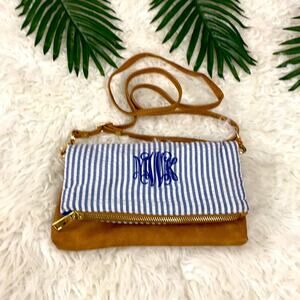 VINTAGE Unbraded Cute faux leather crossbody bag STRIPES